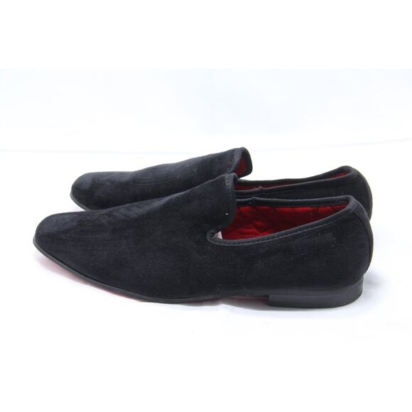 La Milano Leonard Loafers Shoes Mens Size 10 Black Velvet Slip On Dress Quilted main image 8